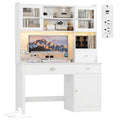 Computer Desk with Hutch and Power Outlet E920