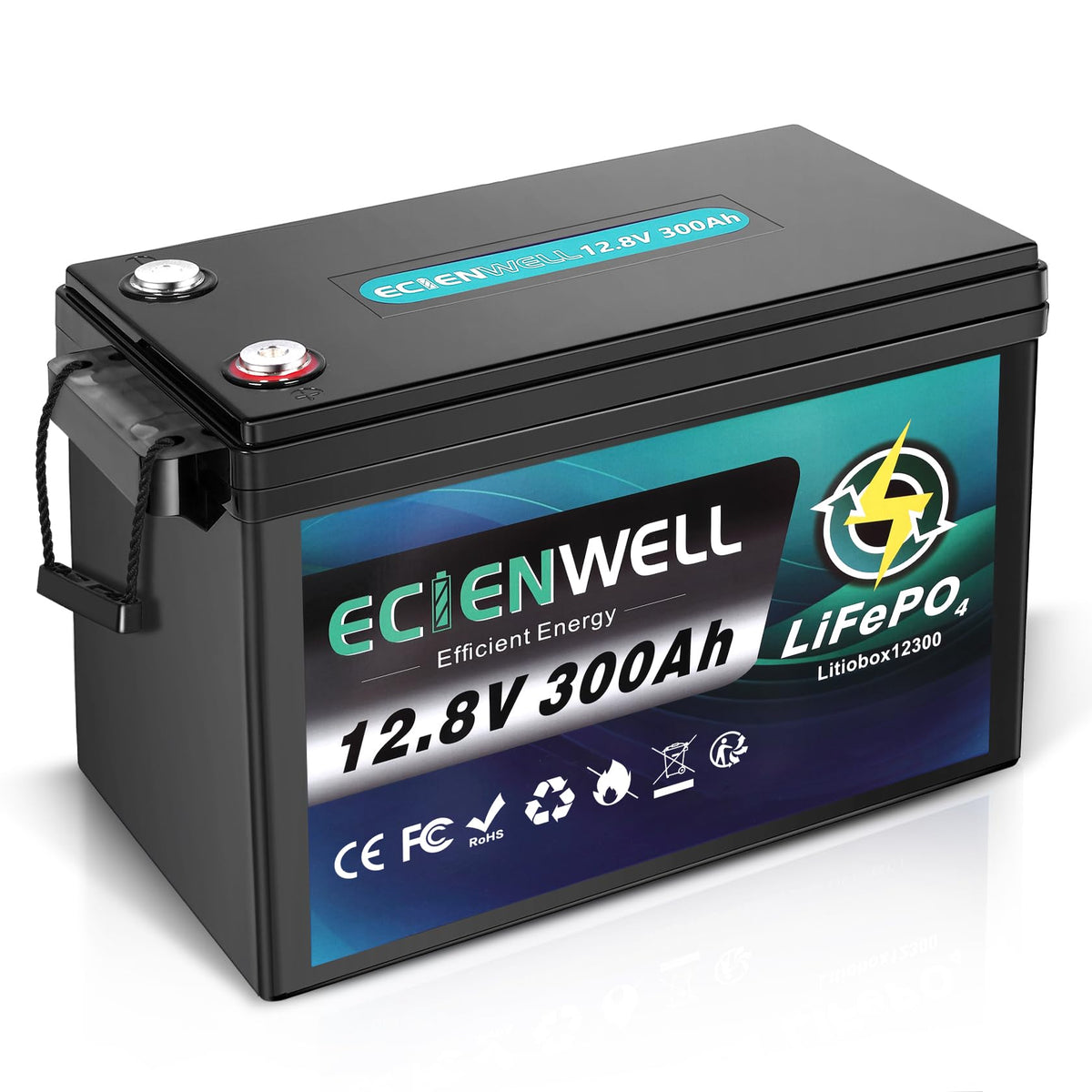 12V 300Ah Lithium LiFePO4 Battery with 200A BMS H958668