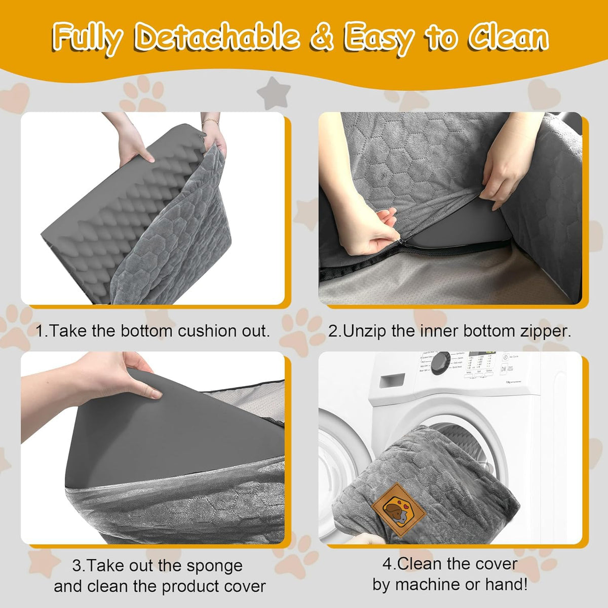 Memory Foam Dog Booster Seat with Washable Removable Cover K65151