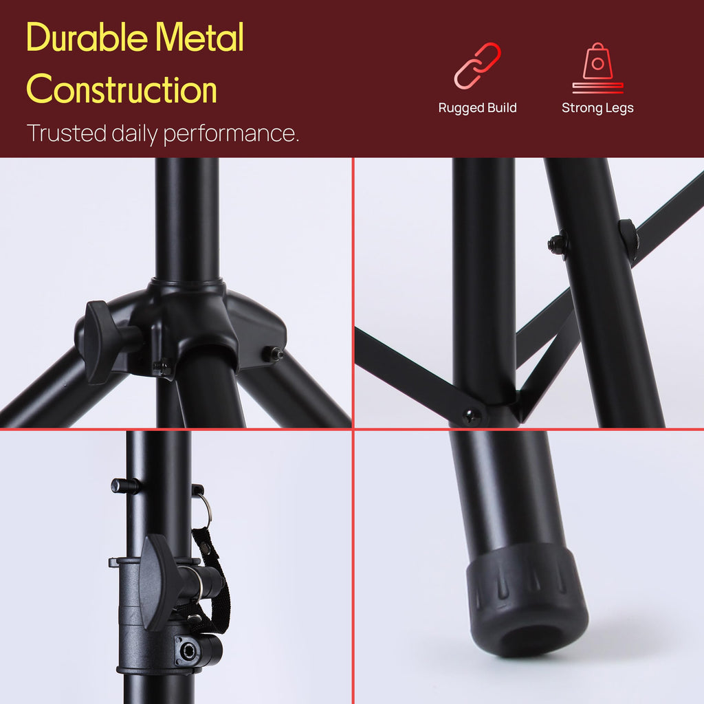 Black Dual Speaker Stand Kit with Storage Bag D867