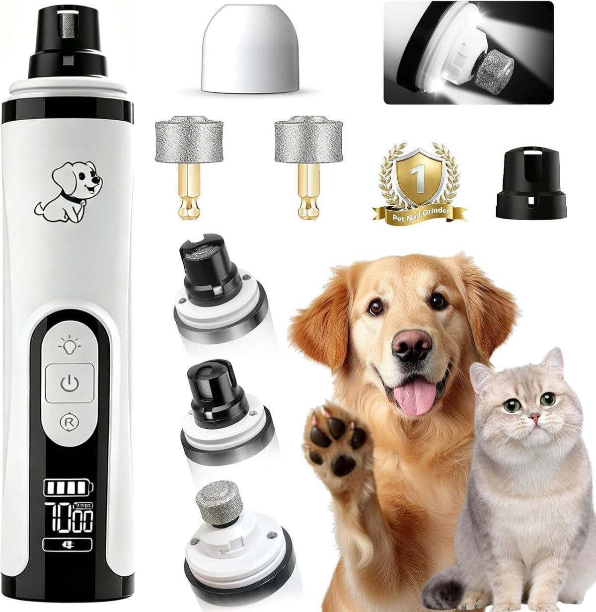Dog Nail Scratch Board with Hand Strap + Dog Nail Grinder F31890