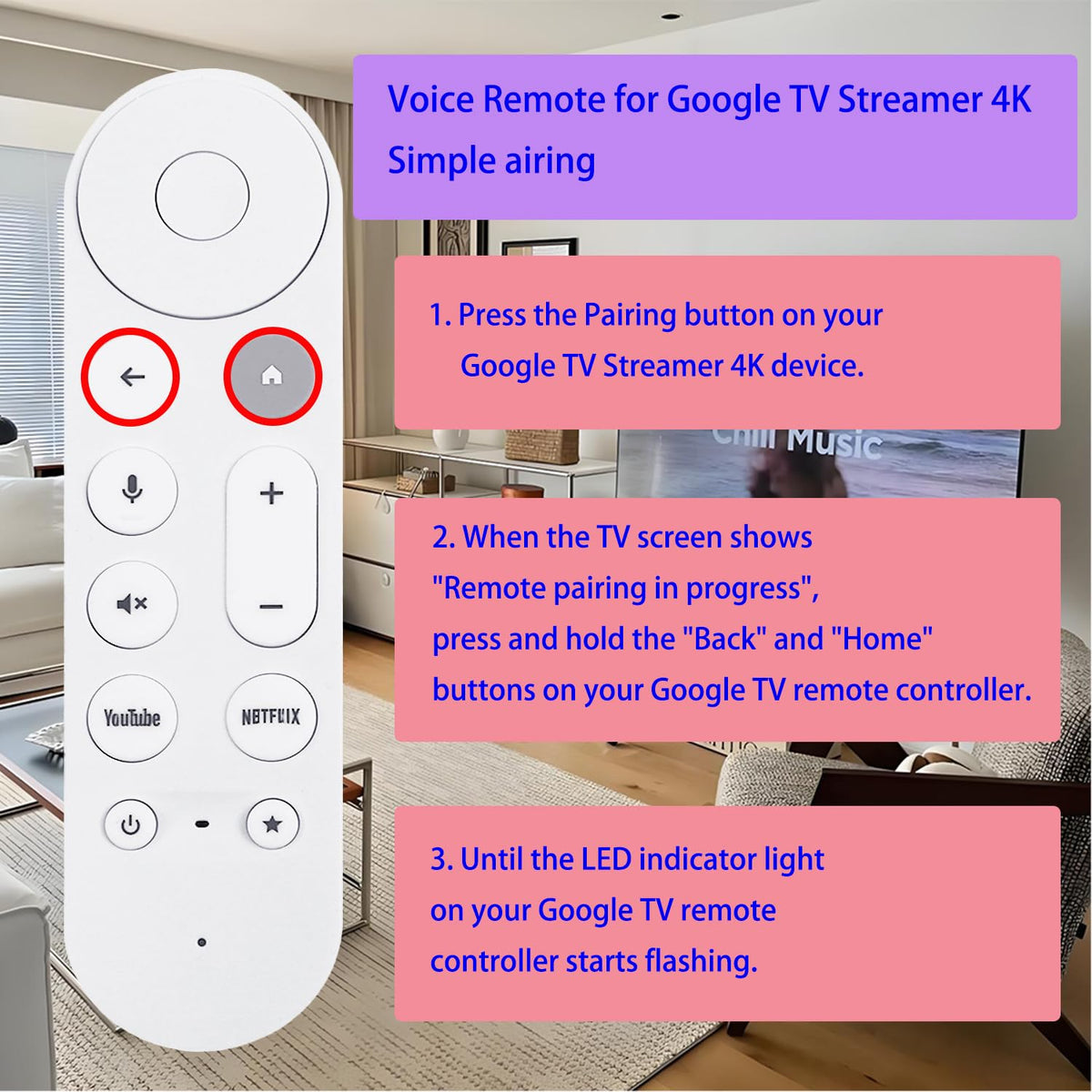 2 Pack Voice Search Remote Control I18601