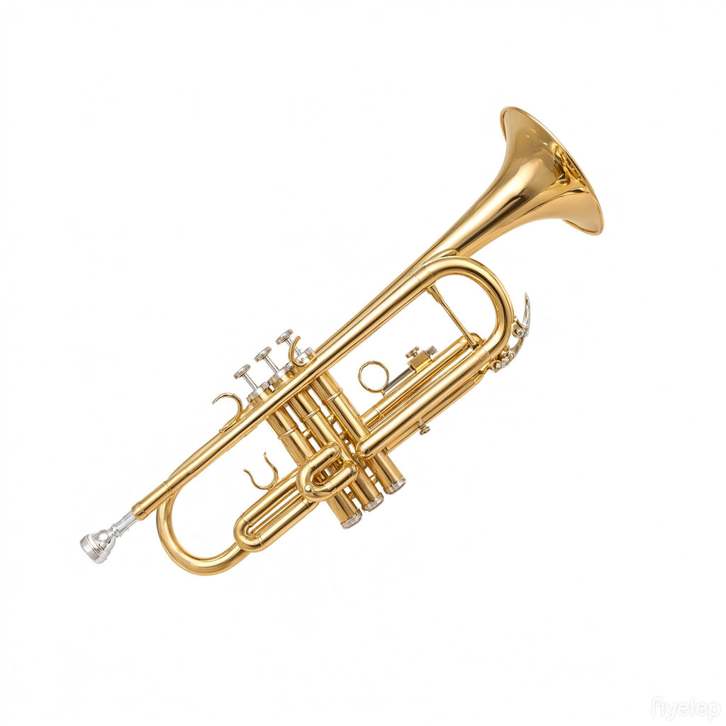 Bb Trumpet Brass Instrument with 7C Mouthpiece, Hard Case, Cleaning Kit R800