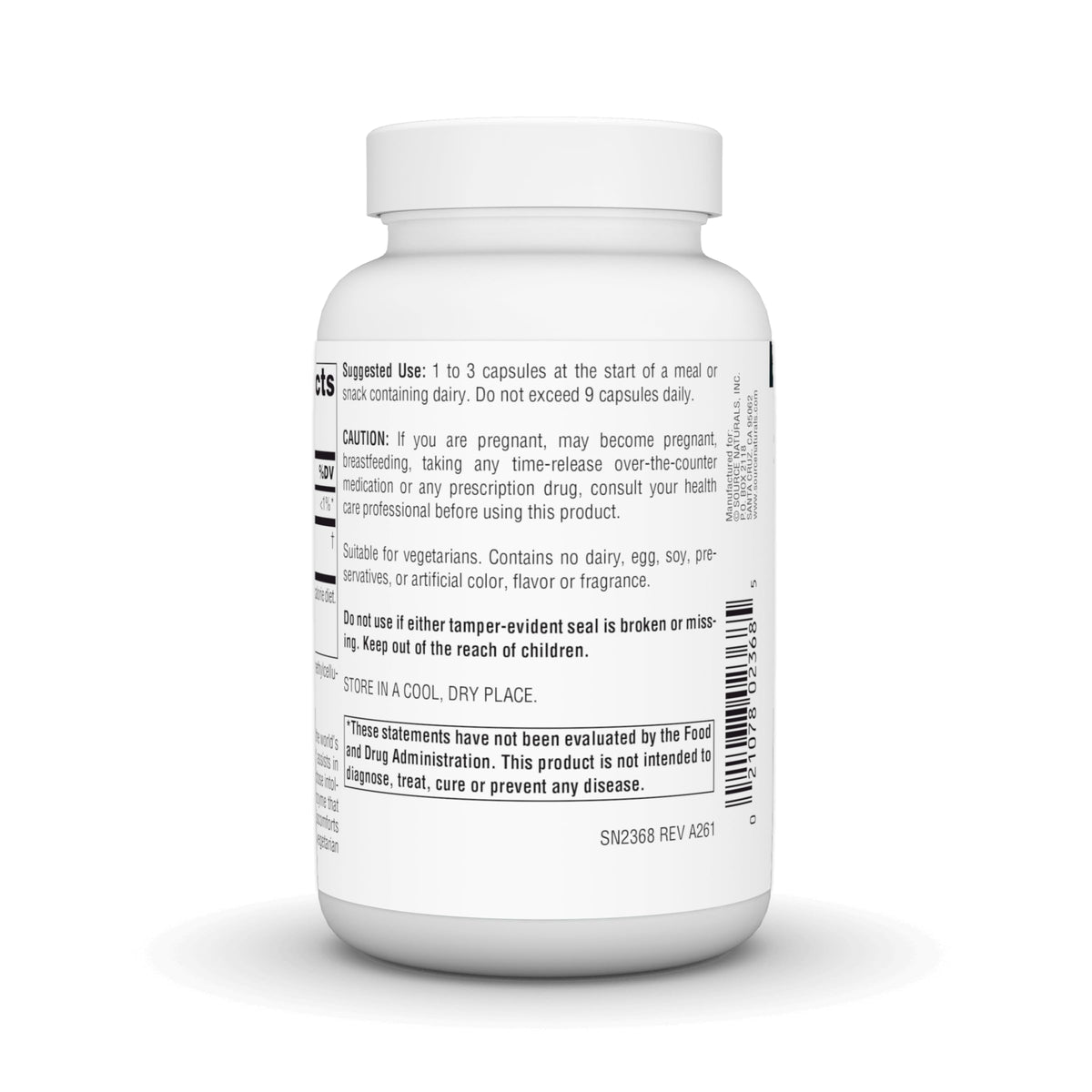 Lactase Digest 180 Vegetarian Capsules G154