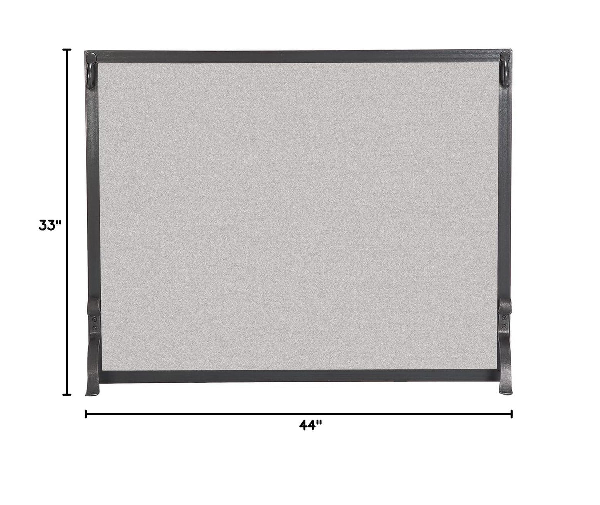 Forged Iron Single Panel Fireplace Screen 44″W x 33″H U884