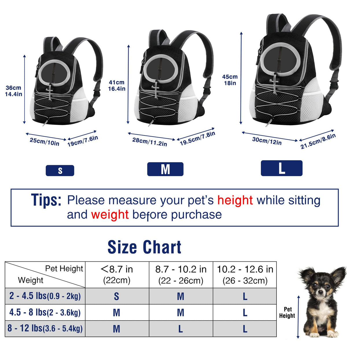 Ventilated Mesh Pet Front Carrier Backpack D323109