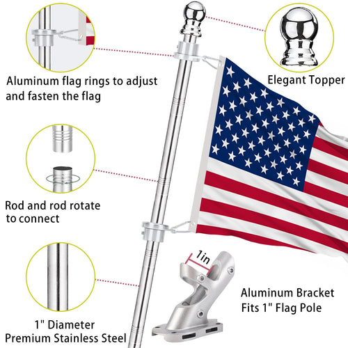 1 inch 6ft Flag Pole Kit L486216