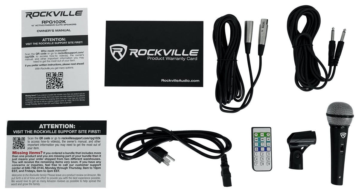 Powered PA Speaker Package with Mic Stands Cables Z136395