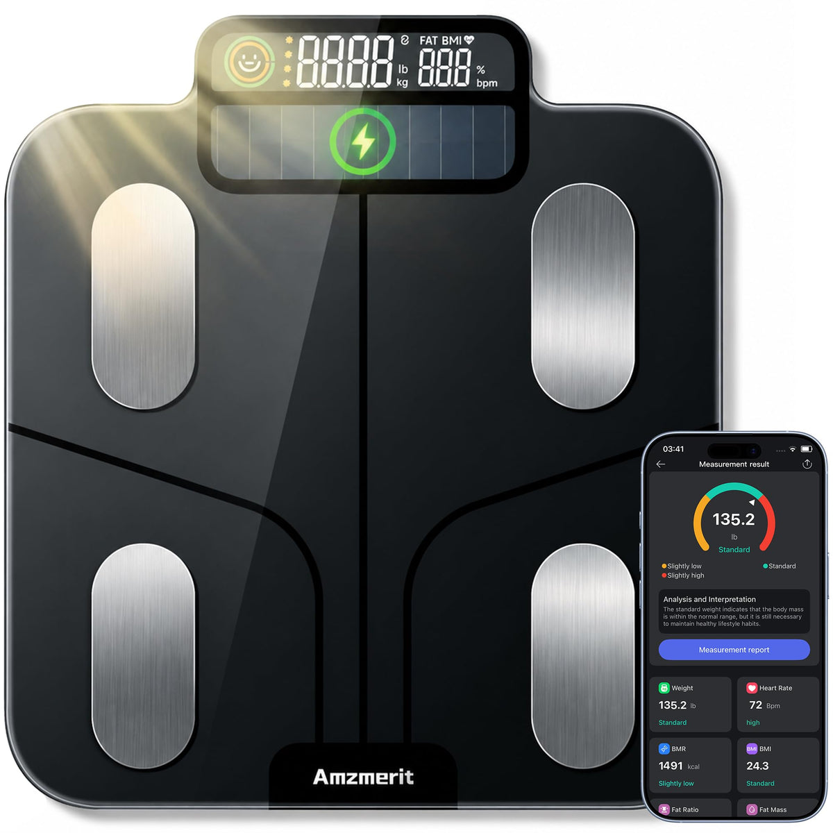 Solar Powered Smart Scale for Body Weight H463