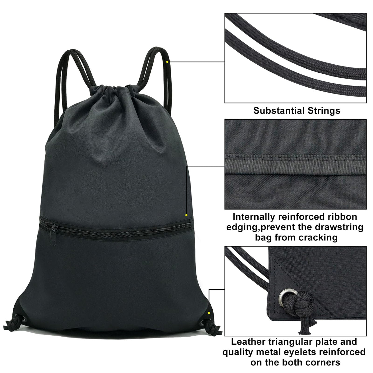 Drawstring Backpack Bag Sport Gym Sackpack S7683