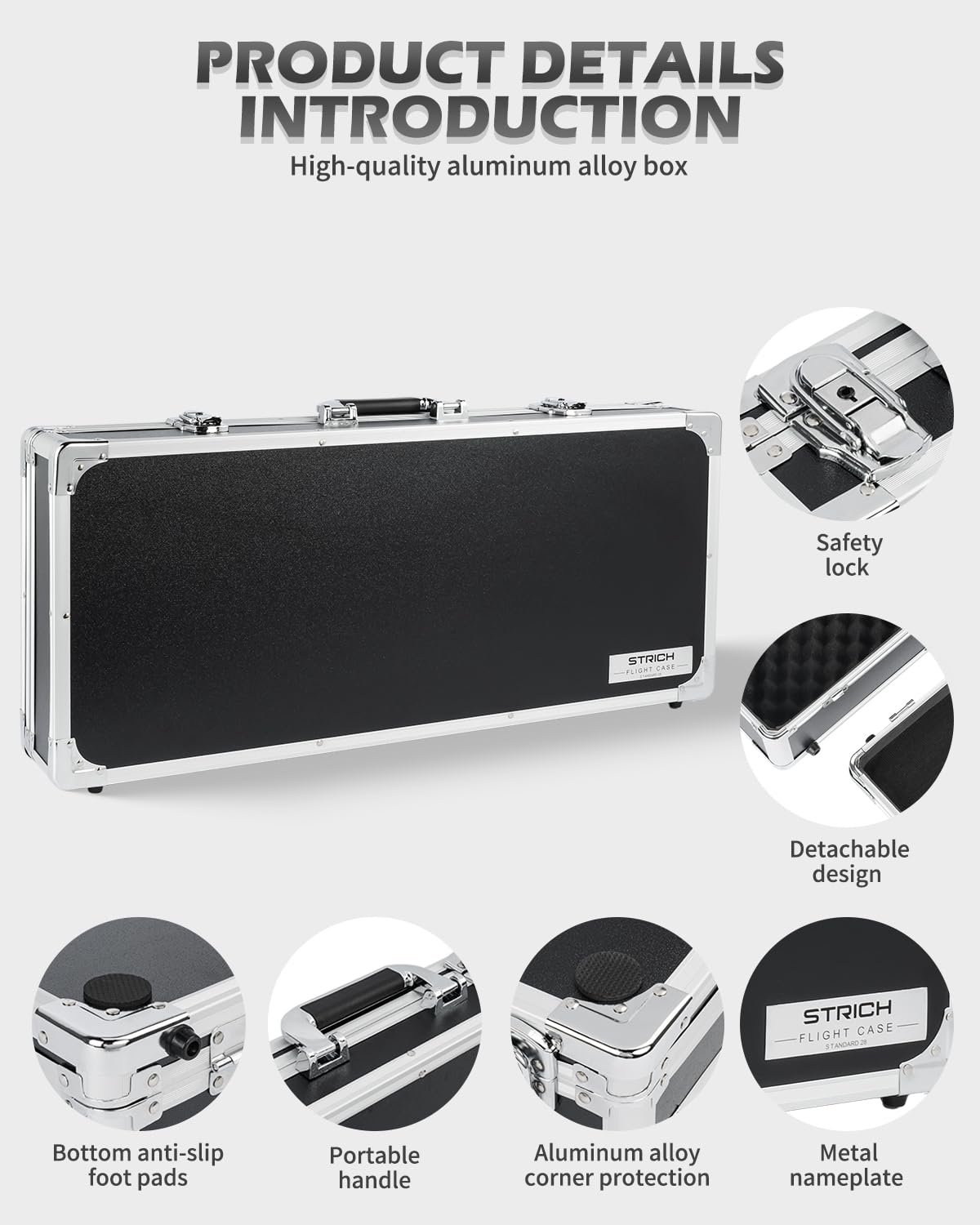 Guitar Pedal Case 27.5" x 11.8" x 4.3" Aluminum V90642