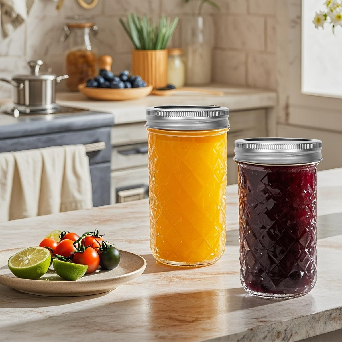 12 oz Regular Mouth Glass Mason Jar 15 Pack Y415