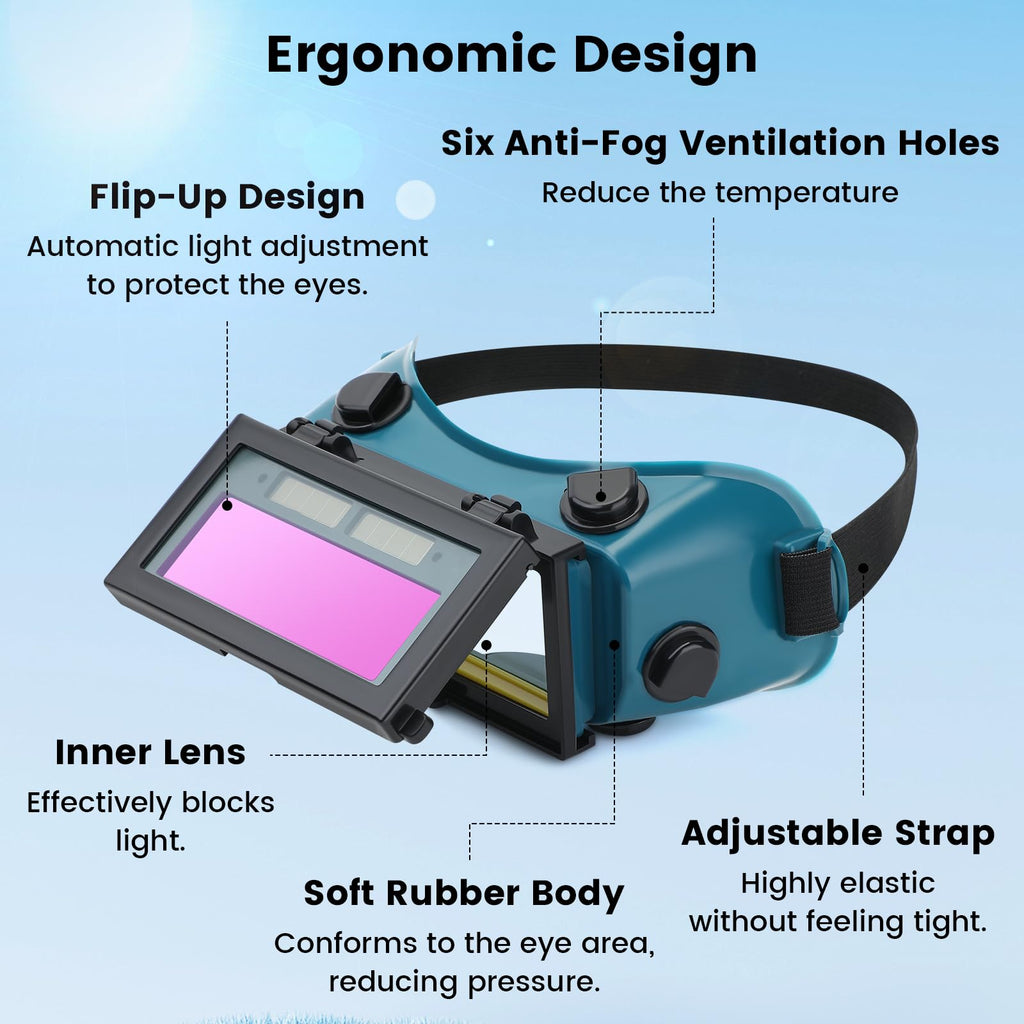 Auto-Darkening Welding Goggles with Flip-Up Lens Z636494