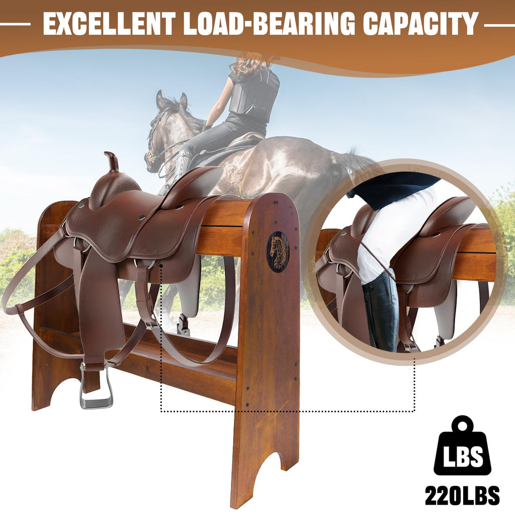 Solid Wood Saddle Rack L9586