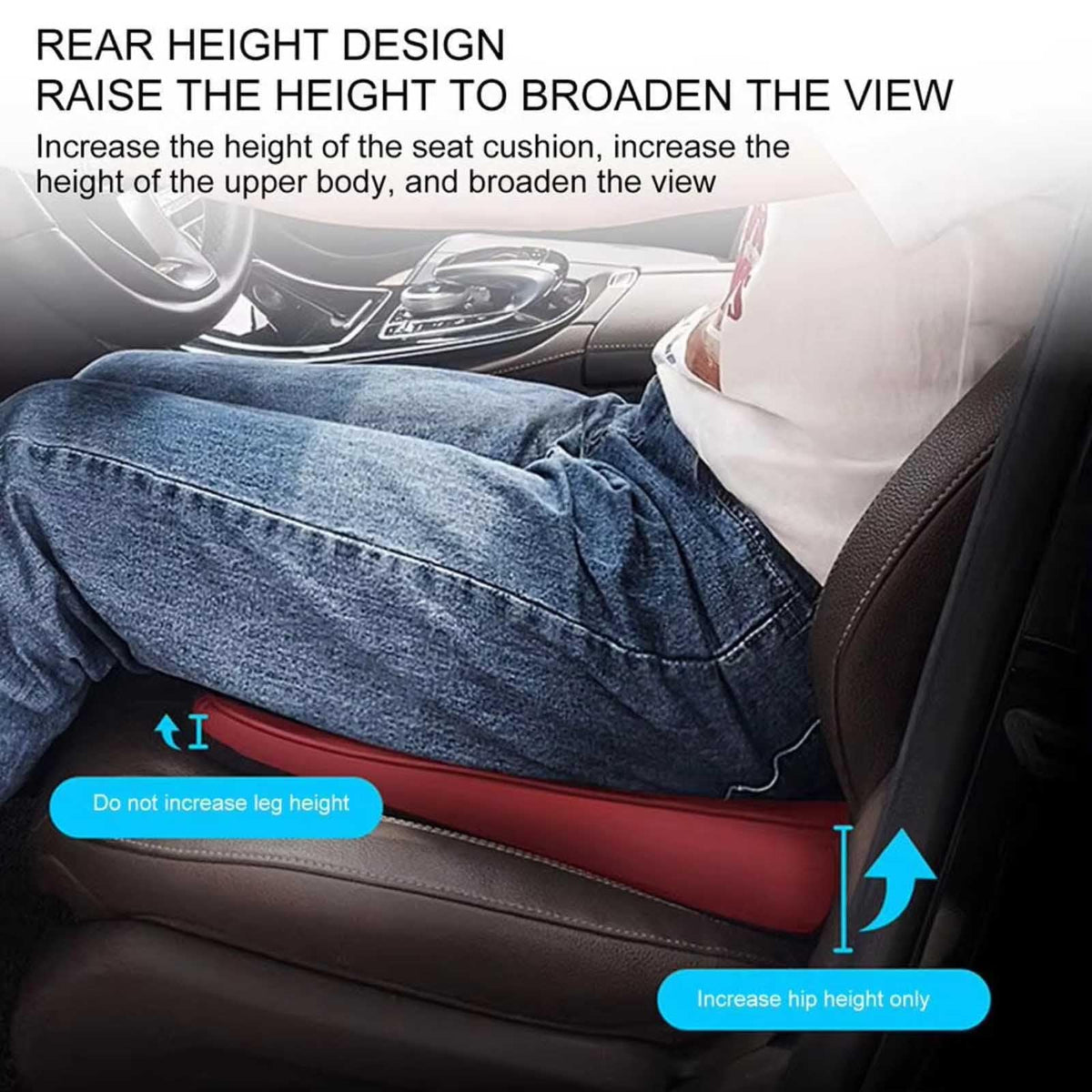 Wedge Shaped Memory Foam Car Seat Cushion T185