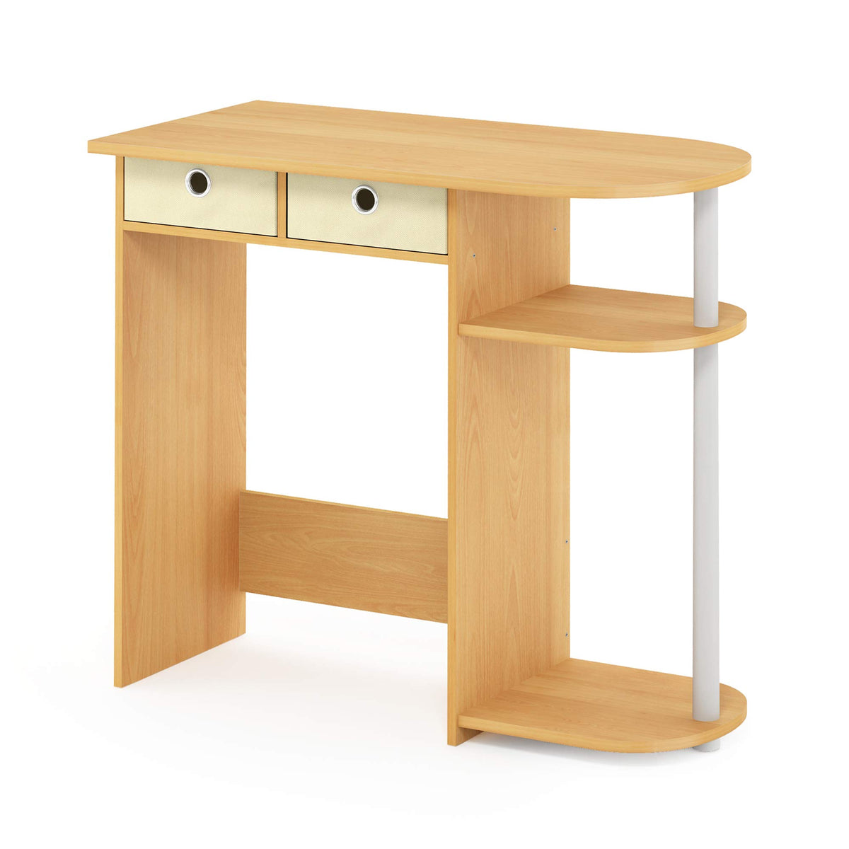 32-Inch Oak Entryway Table with 2 Fabric Drawers X9416