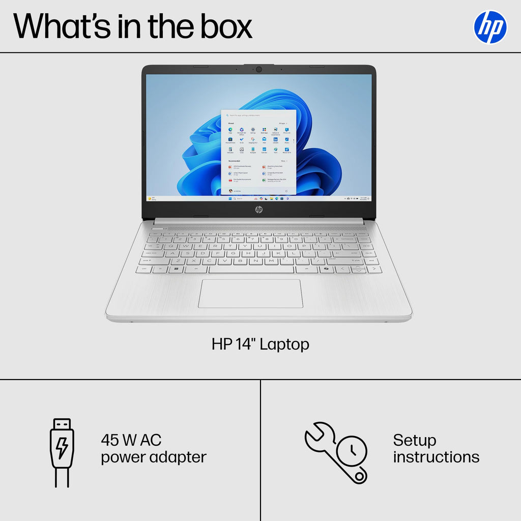 14 inch Laptop, Intel Celeron N4500, 4 GB RAM, 64 GB eMMC, Natural Silver C49824