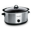 7-Quart Manual Slow Cooker, Family Size, Removable Stoneware, Dishwasher Safe, Stainless Steel P424445