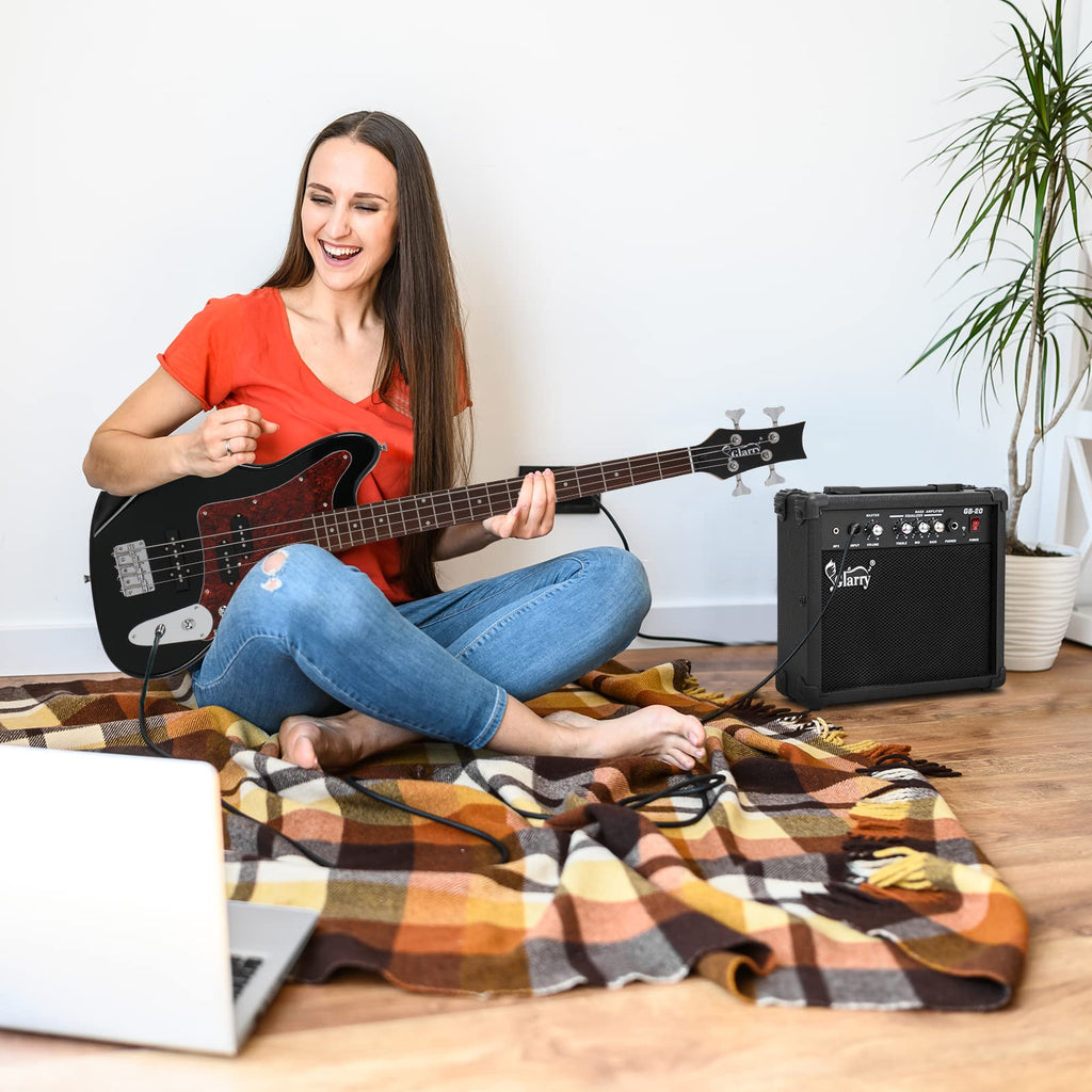 4 String Electric Bass Guitar Beginner Kit with Amp U384304