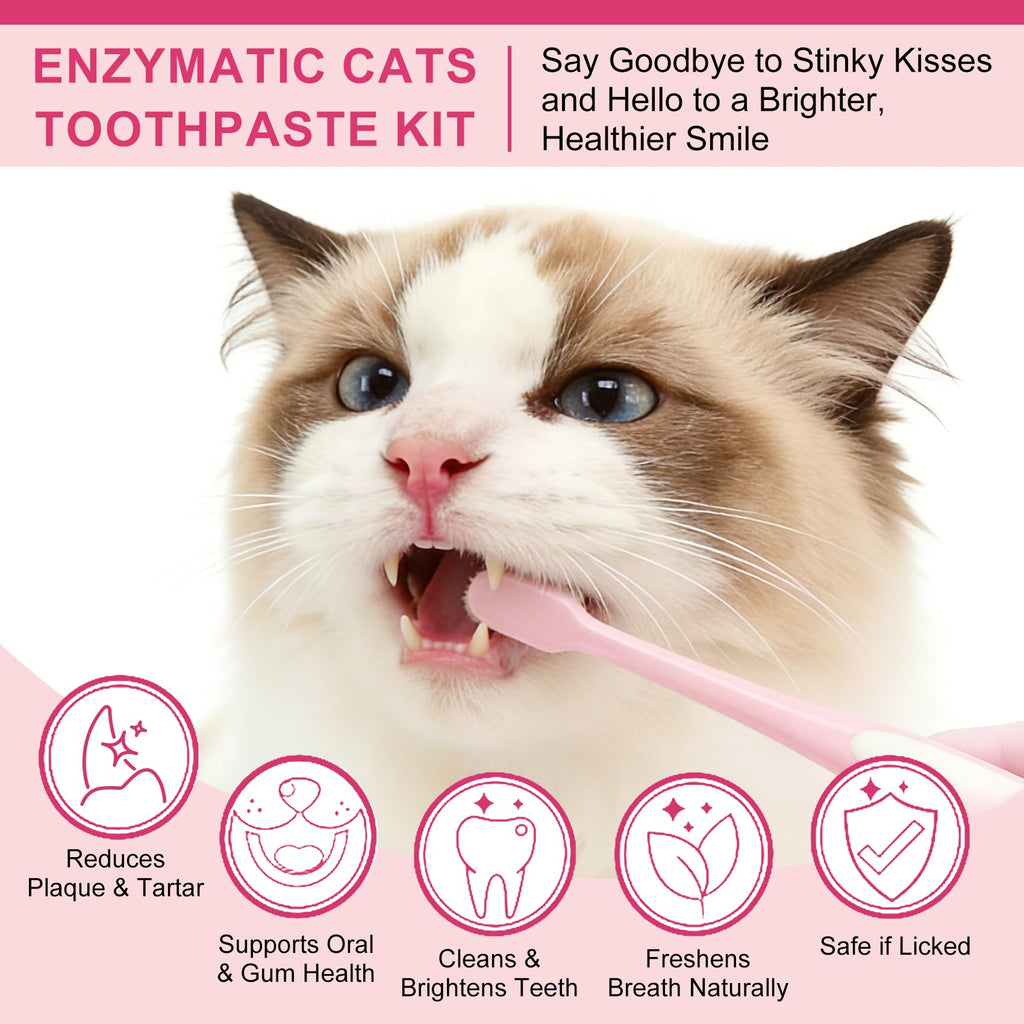 Cat Toothbrush and Toothpaste Dental Care Kit K219