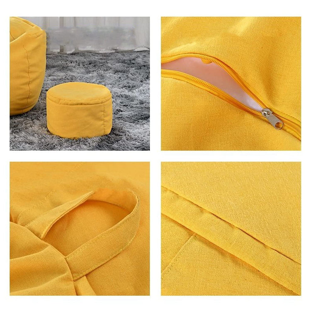 Yellow Washable Bean Bag Chair Cover D4730