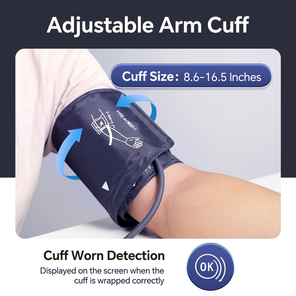 Upper Arm Blood Pressure Monitor with Adjustable Arm Cuff H2044