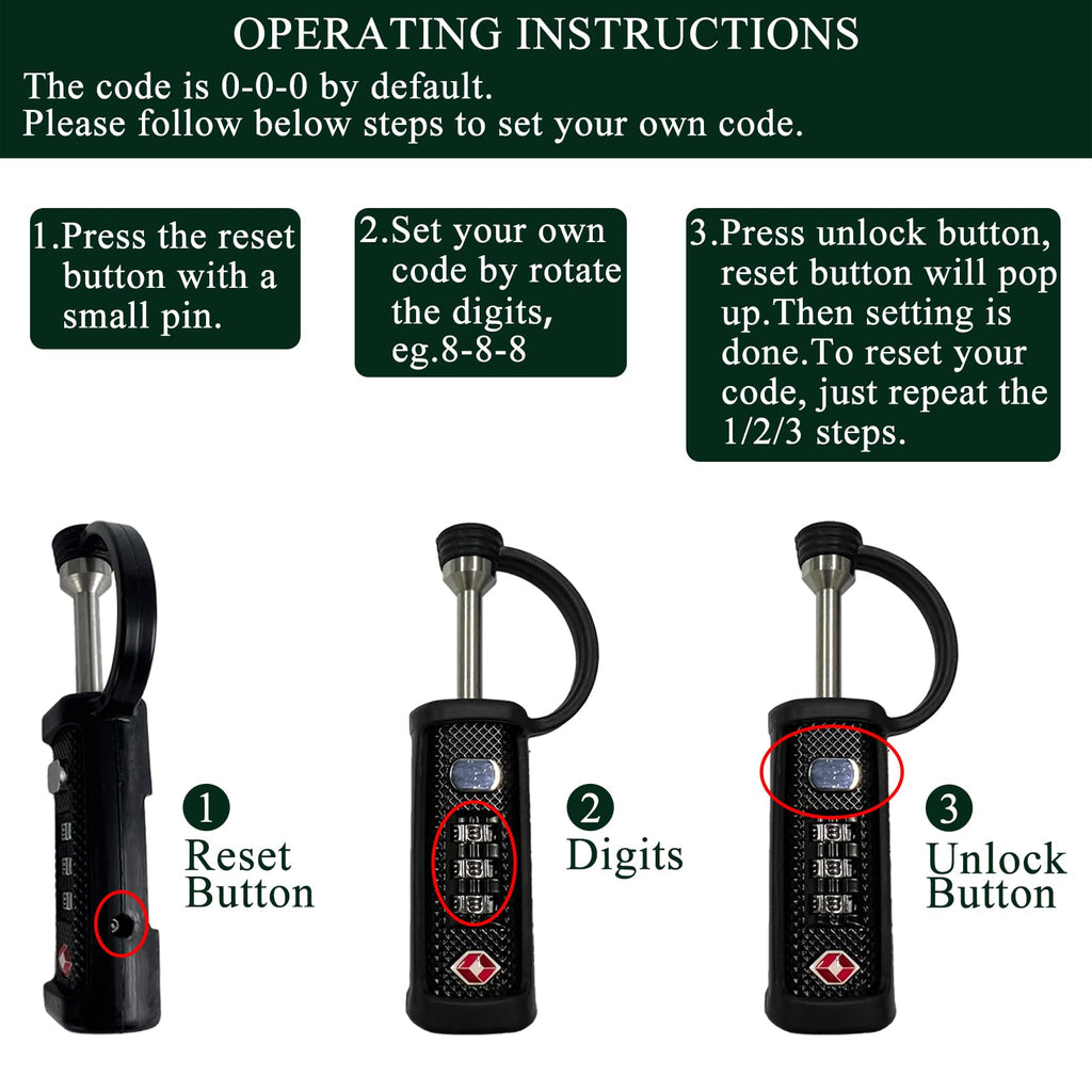 3-Dial Combo Padlock R810