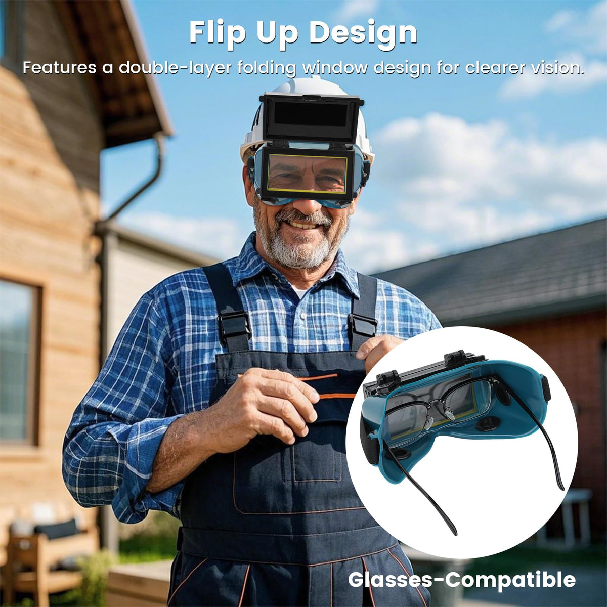 Auto-Darkening Welding Goggles with Flip-Up Lens Z636494