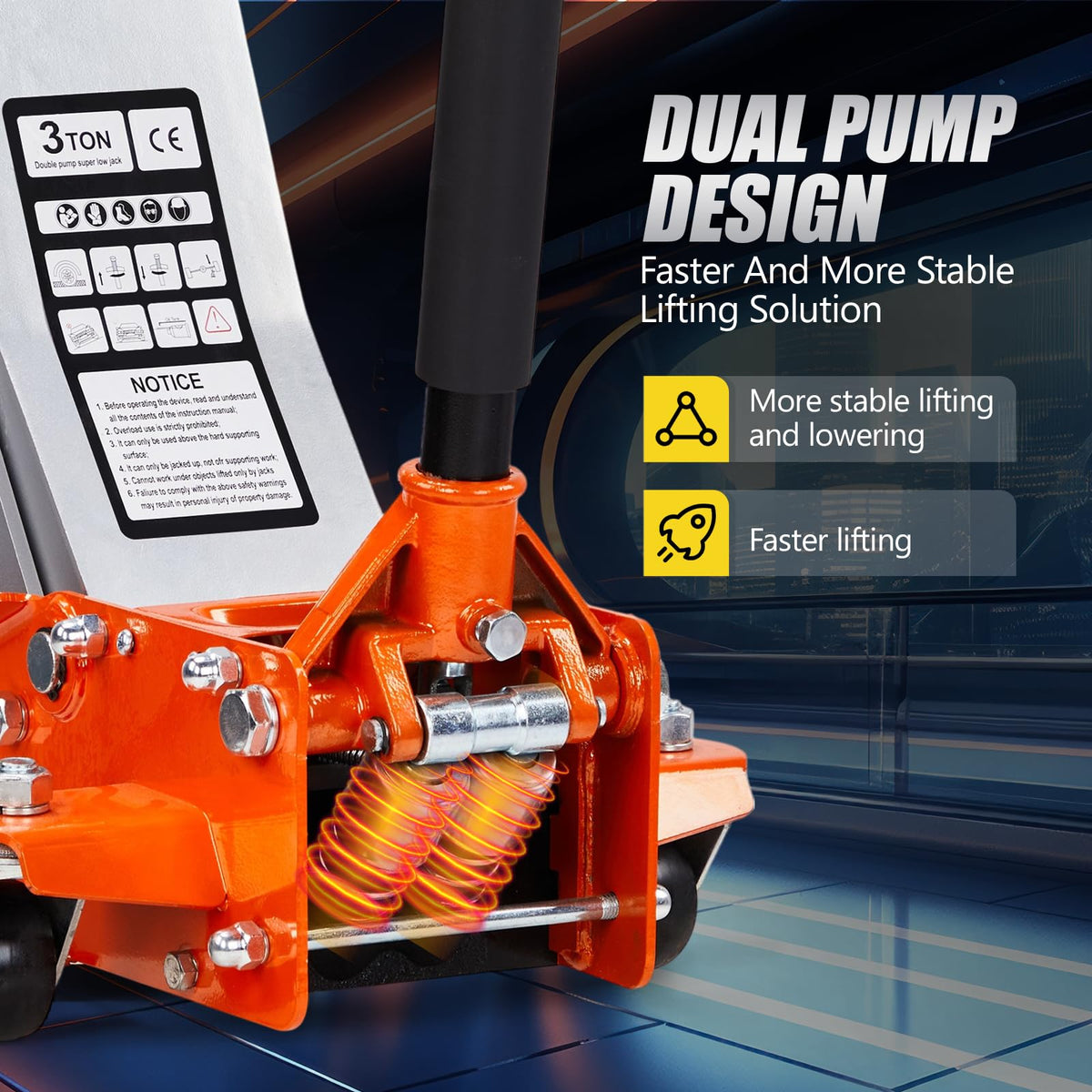 3 Ton Low Profile Hydraulic Floor Jack Z7676