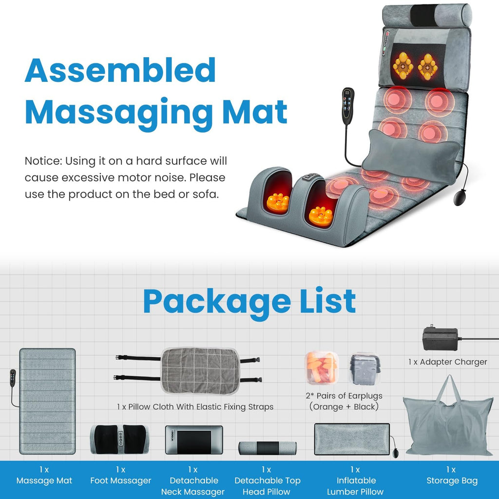 Full Body Massage Mat with Heat M73358
