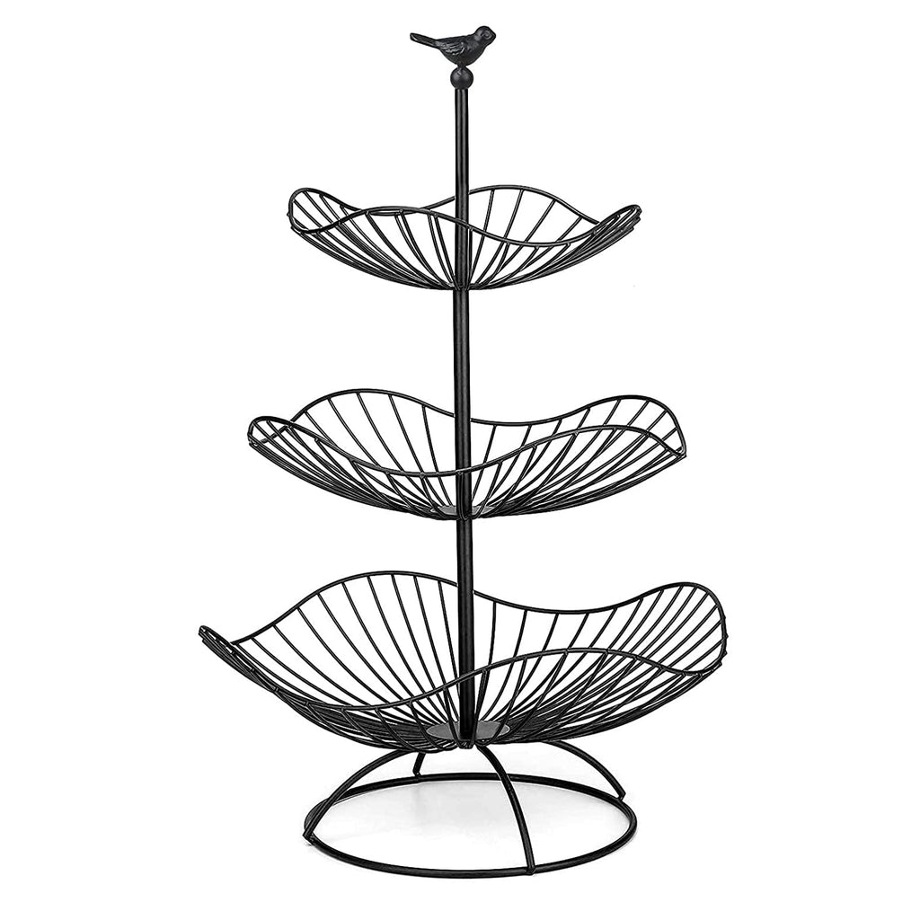 3-Tier Metal Wire Fruit Basket Stand H7673
