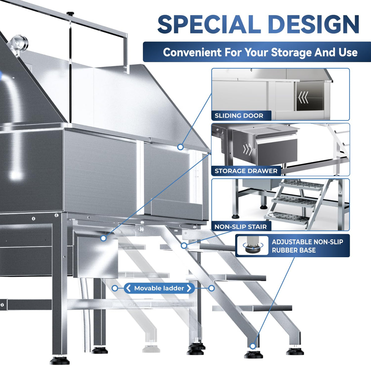 46" Stainless Steel Dog Wash Station S584162