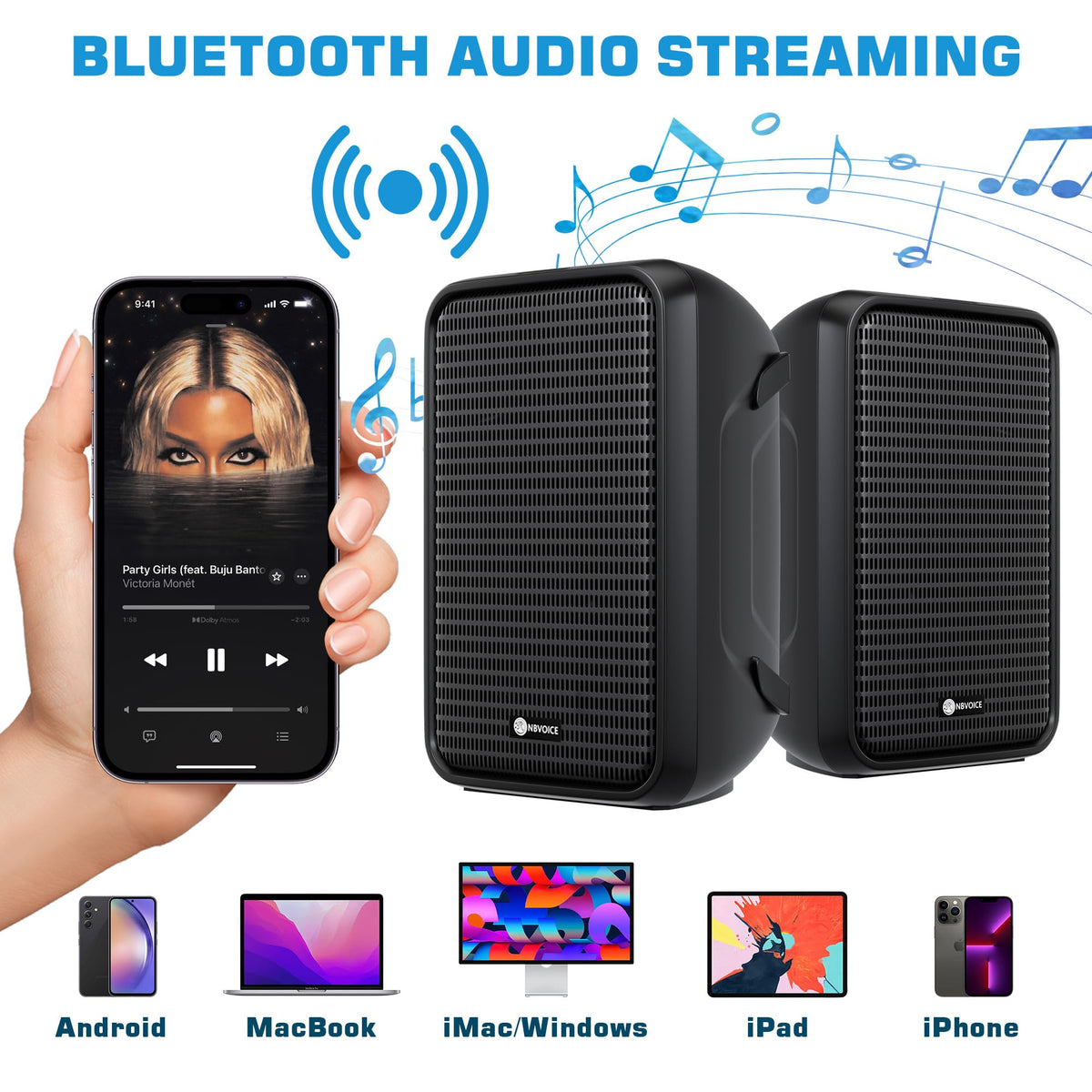 Portable All-in-One 2-Way PA System with 8-Channel Mixer B743