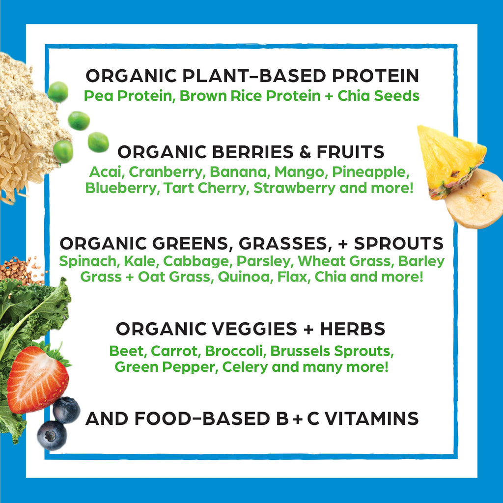 Organic Vegan Protein + Superfoods Powders Vanilla Bean T65024
