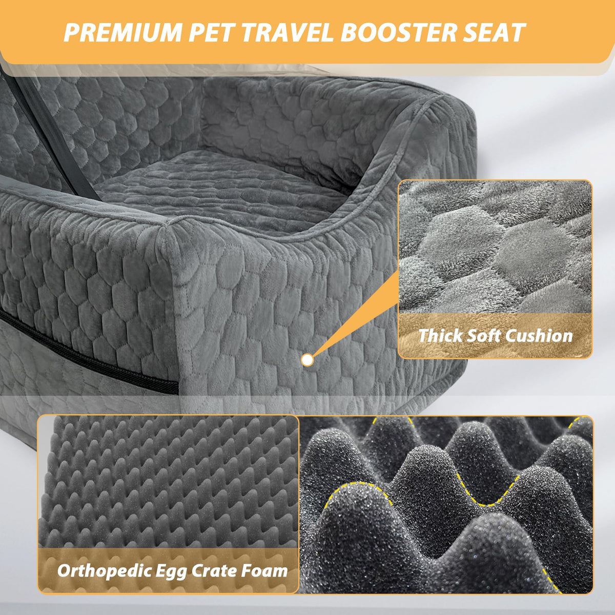 Memory Foam Dog Booster Seat with Washable Removable Cover K65151