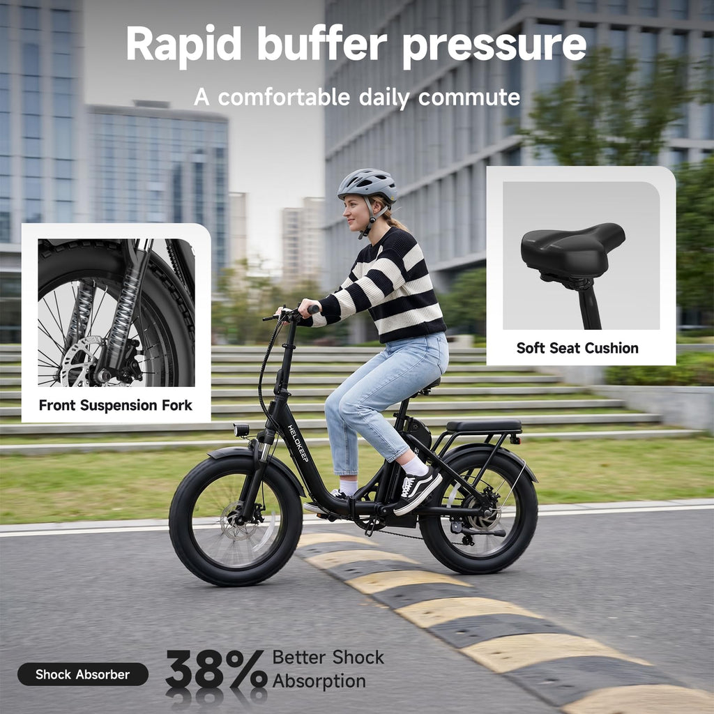 Folding Electric Bike with Rear Rack P470684