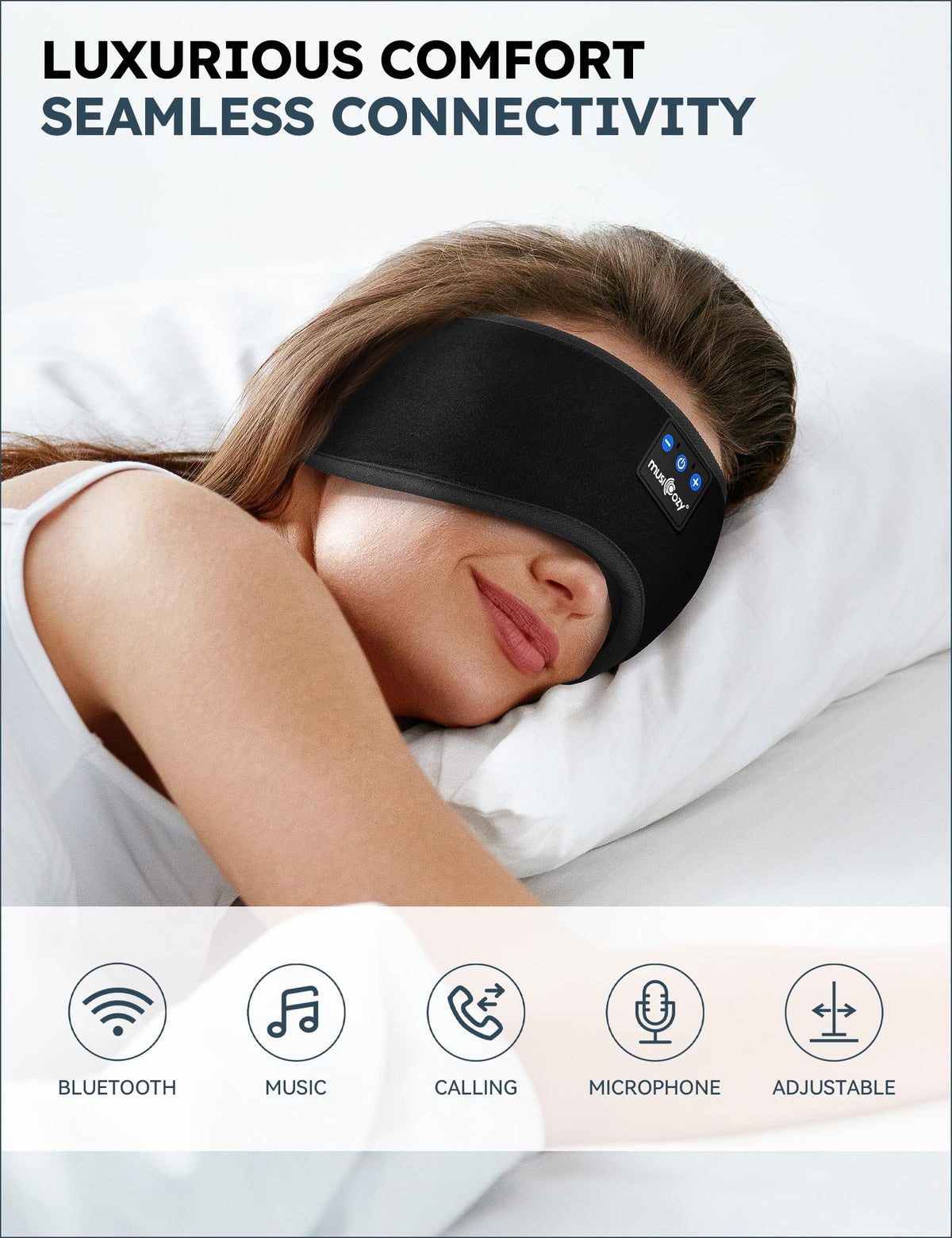 3D Bluetooth Sleep Headphones Headband G898090