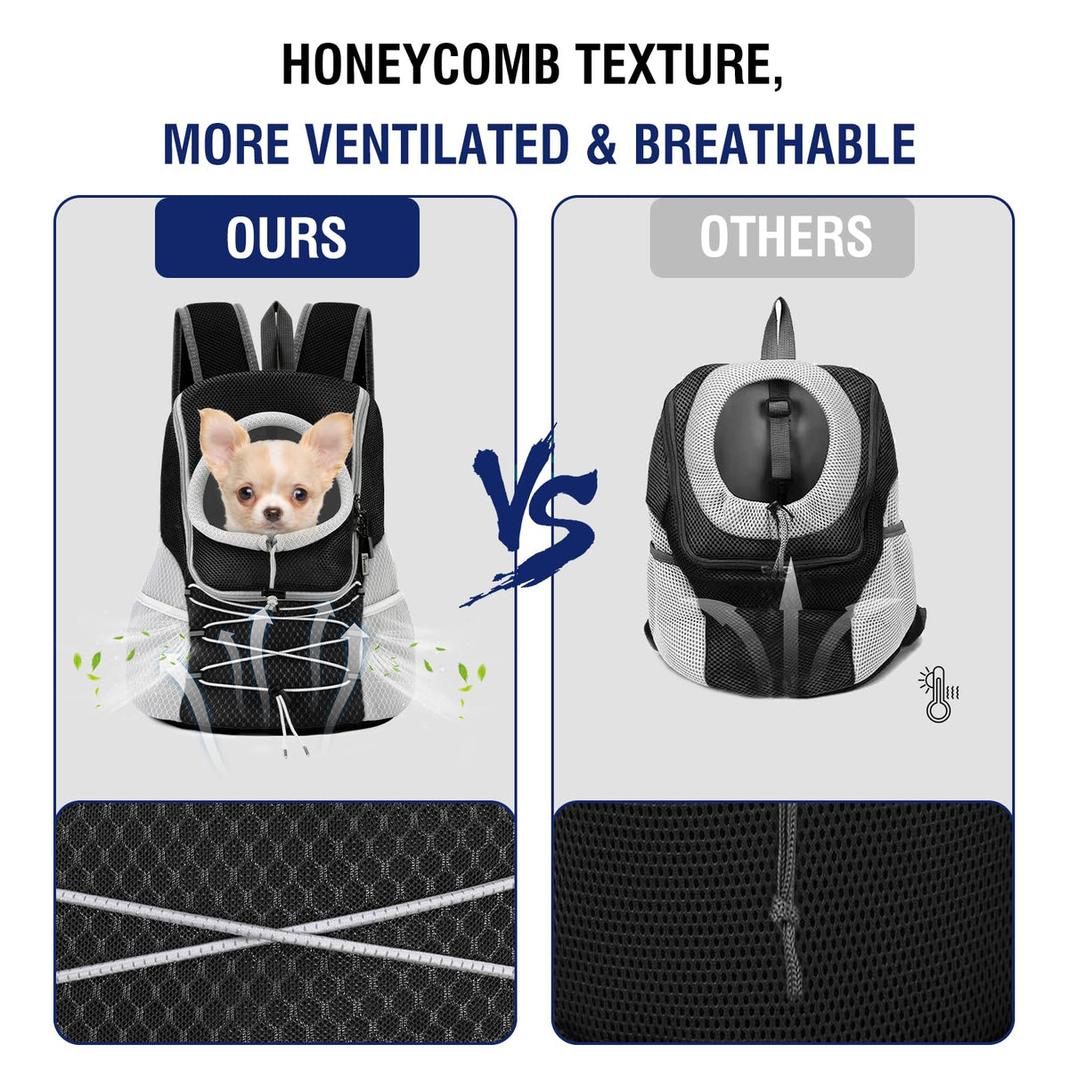 Ventilated Mesh Pet Front Carrier Backpack D323109