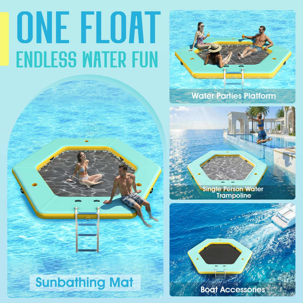 10 FT Hexagon Inflatable Water Hammock E28360