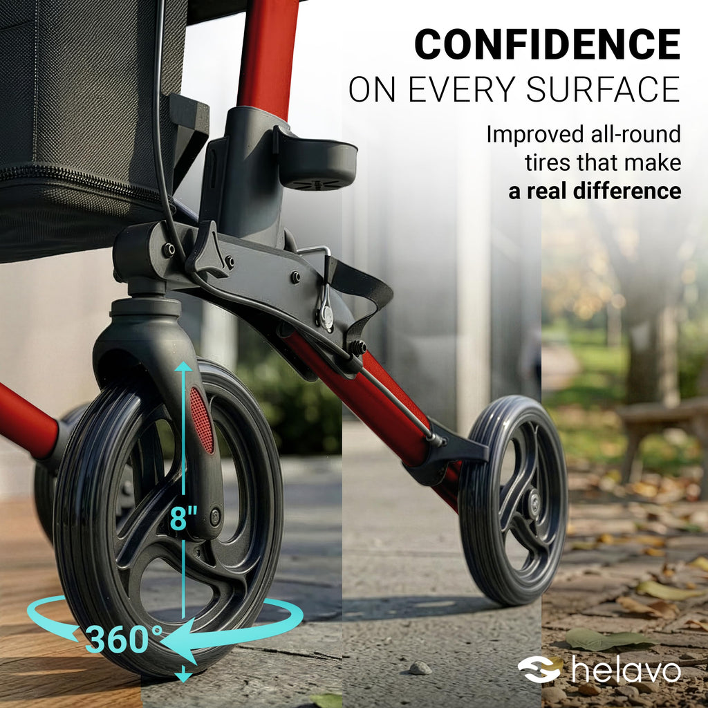 Foldable Lightweight Rollator Walker with Seat G474018