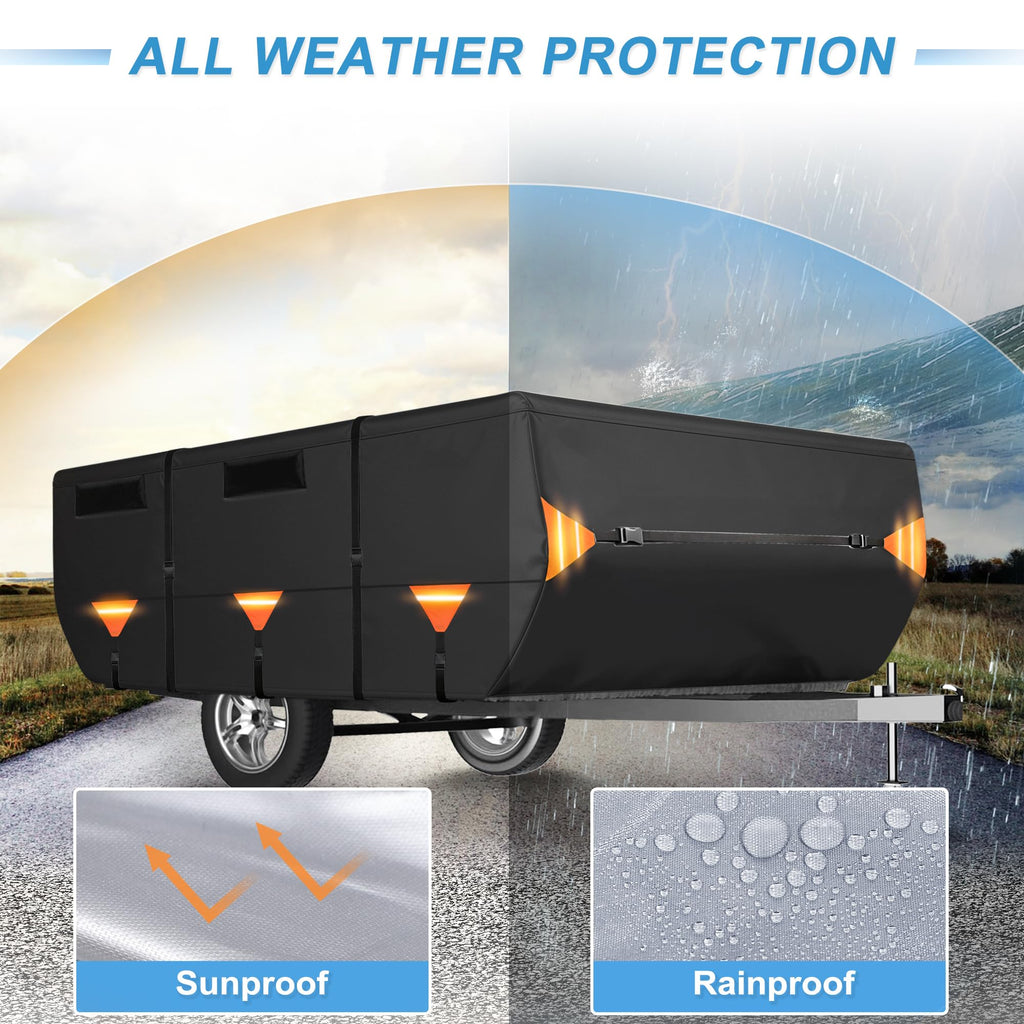 14ft-16ft Heavy Duty Oxford Waterproof Pop-Up Camper Cover Z579658