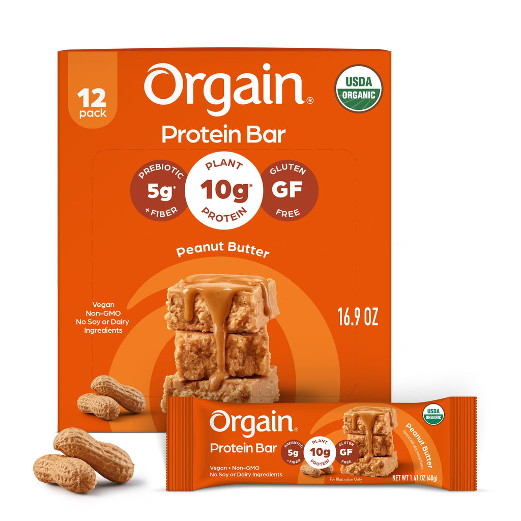 Organic Vegan 10g Protein Bars Peanut Butter 12 Pk U798