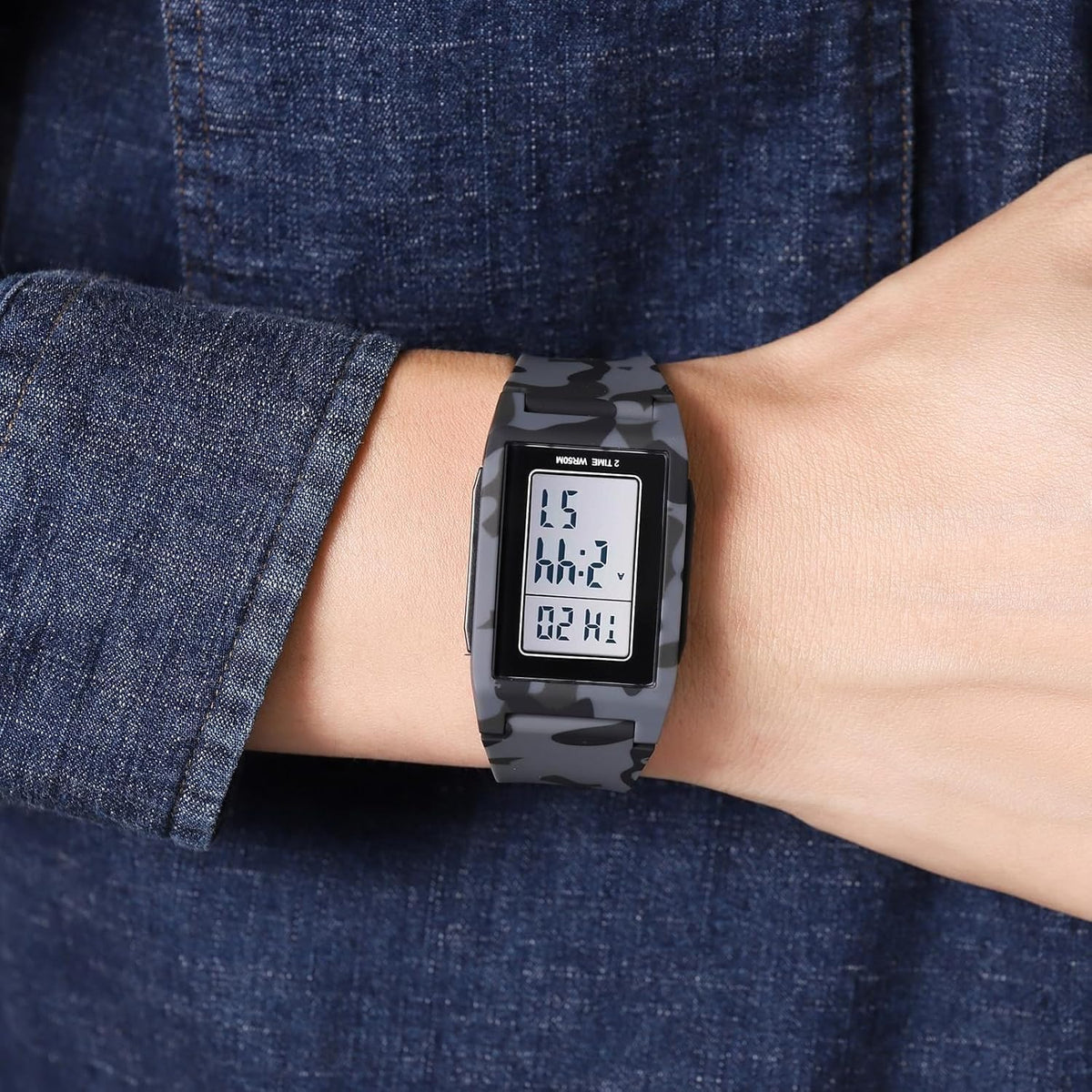 Minimalist Digital Ultra-Thin Water Resistant Shock Resistant Watch J61855