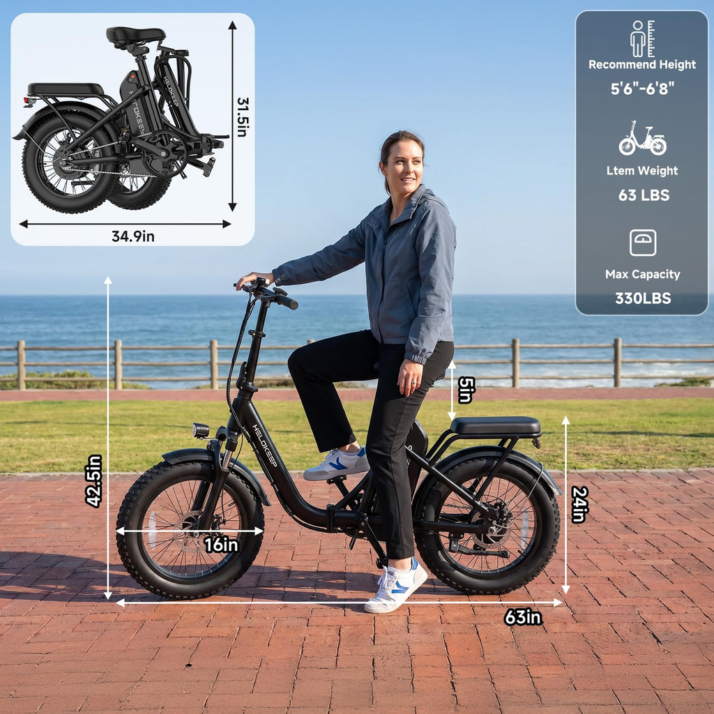 Folding Electric Bike with Rear Rack P470684