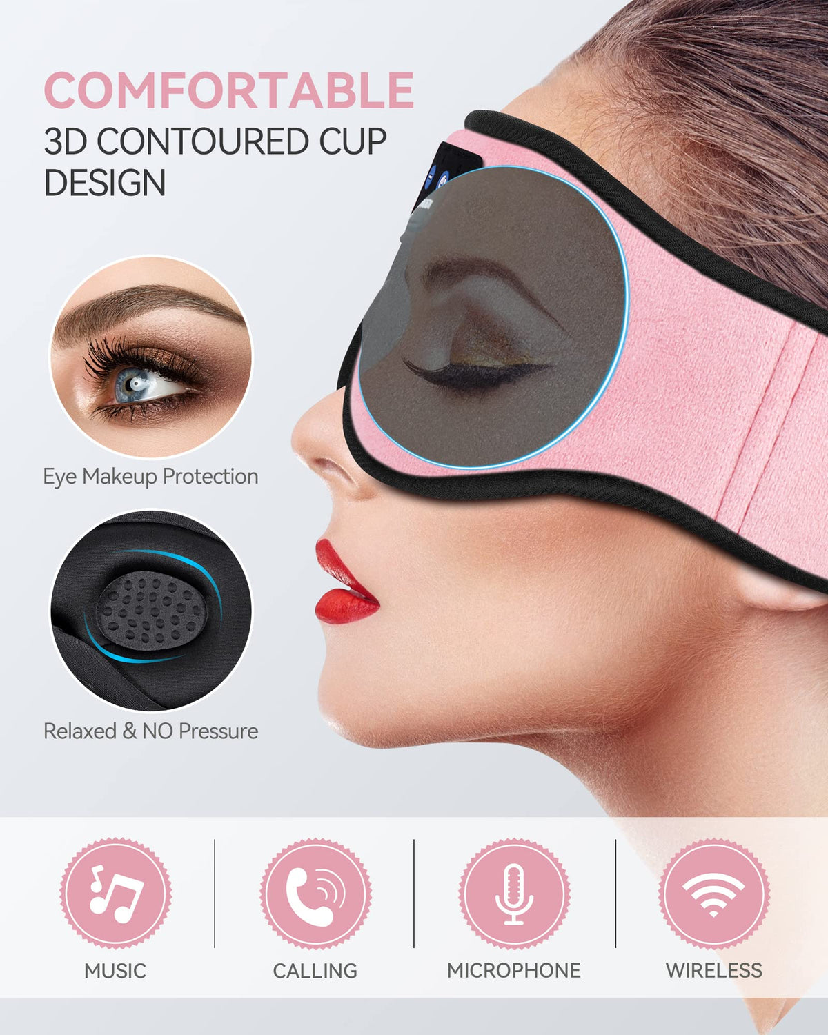 3D Bluetooth Sleep Headphones Headband G898090