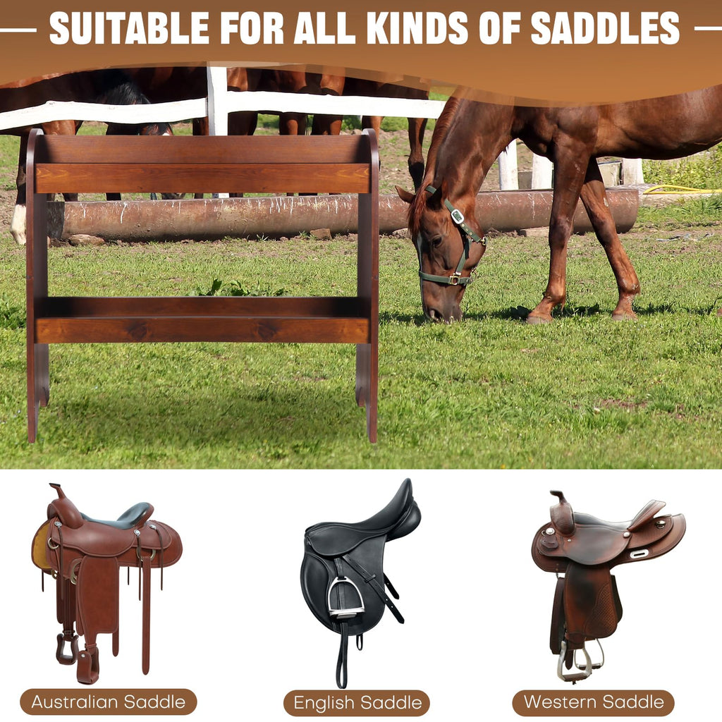 Solid Wood Saddle Rack L9586
