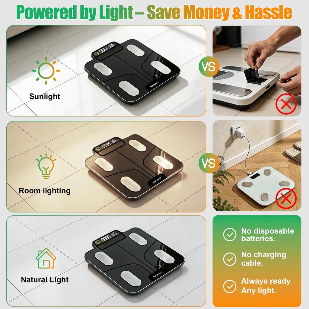 Solar Powered Smart Scale for Body Weight H463