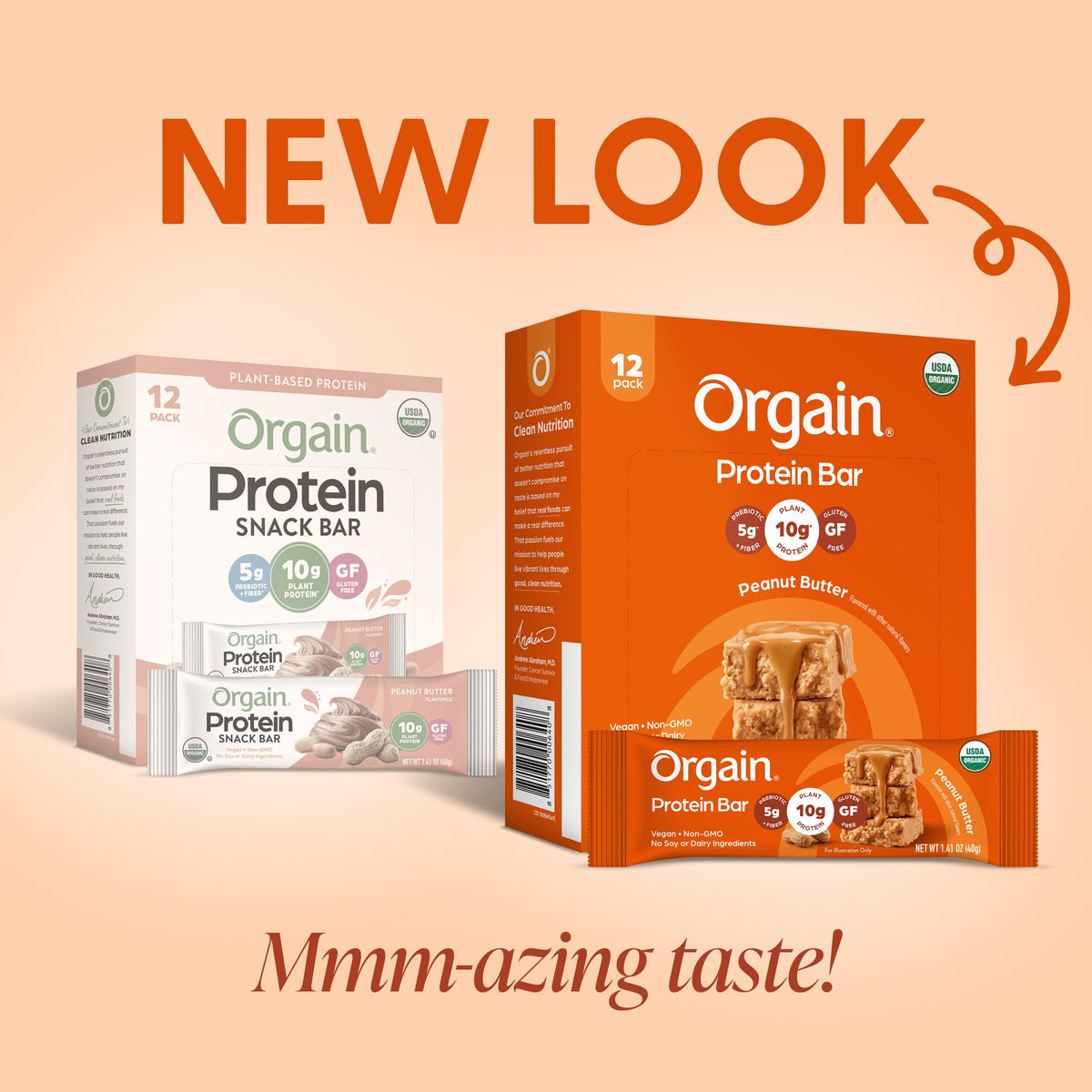 Organic Vegan 10g Protein Bars Peanut Butter 12 Pk U798