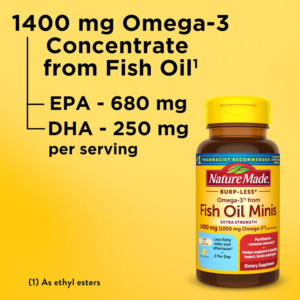 Fish Oil Omega 3 1400 mg Minis 60 Softgels C94541
