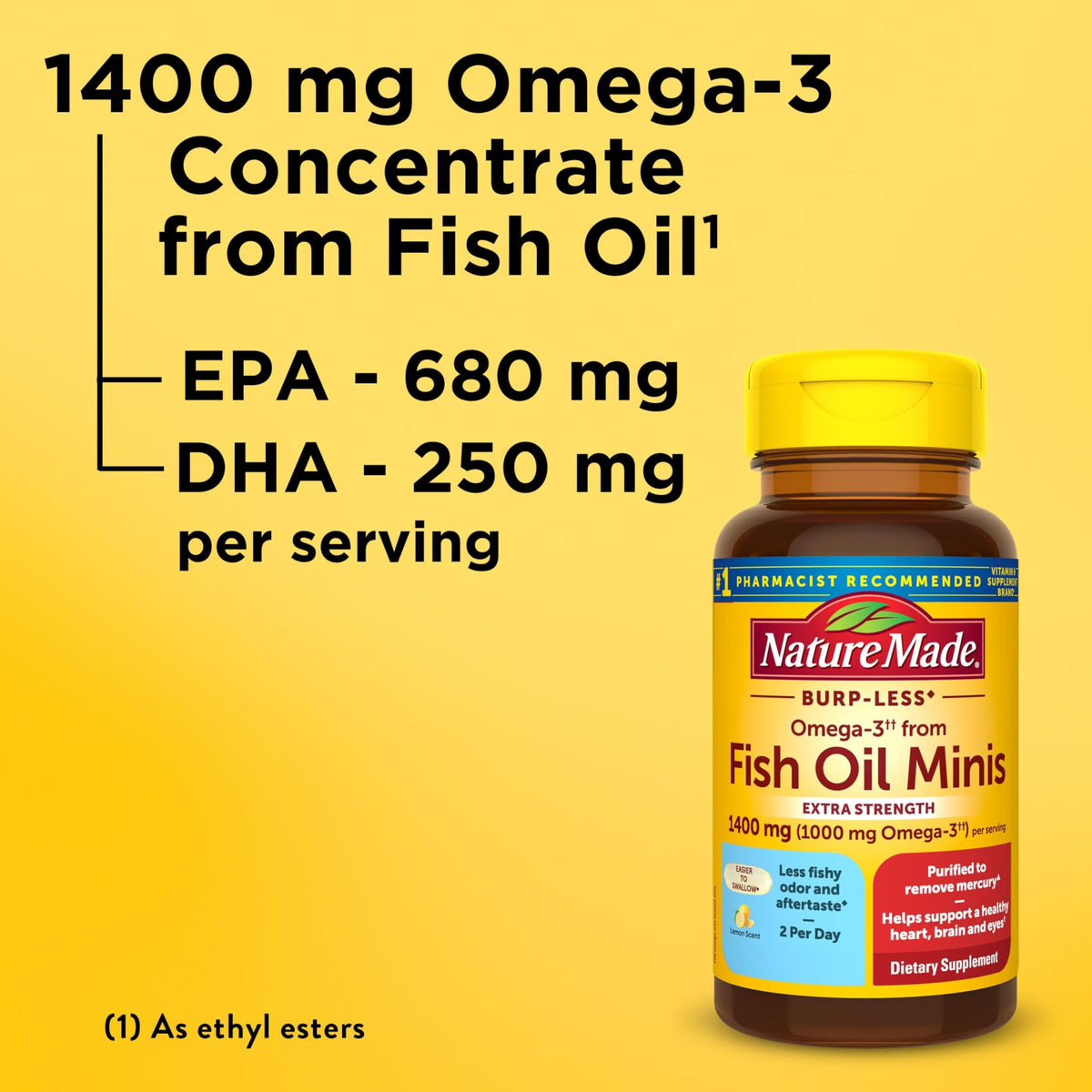 Fish Oil Omega 3 1400 mg Minis 60 Softgels C94541